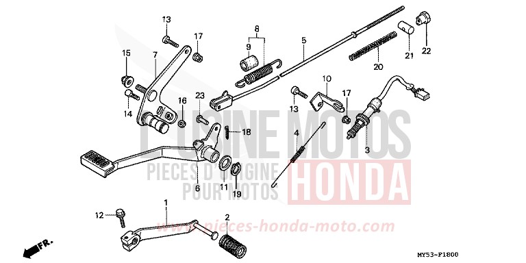 PEDAL von CB1300 Super Bold'or ABS TASMANIA GREEN ME (G142) von 1994